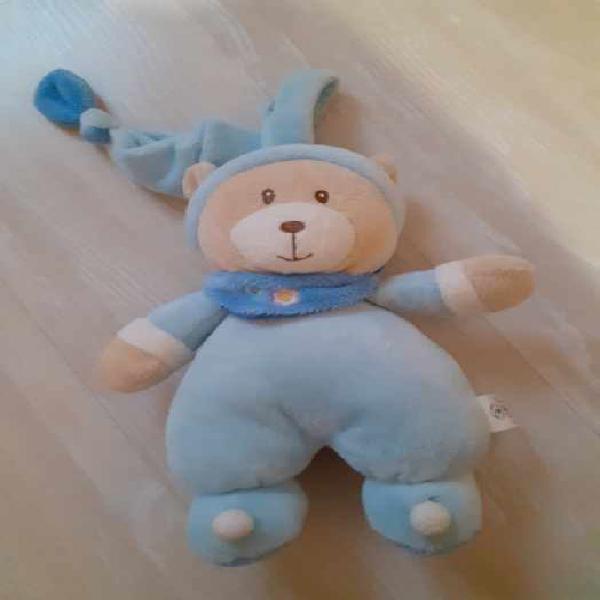 Peluche musicale &quot;ours bleu avec son bandana&quot; de carrefour