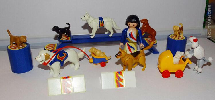 Playmobil theme du cirque - la dresseuse de chiens + accesso