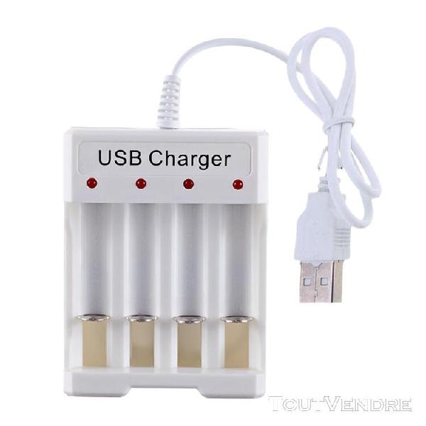 chargeur de piles rechargeable aa aaa protable 4 slots