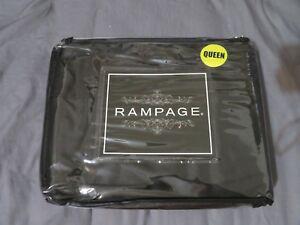 Brand new rampage 4 piece queen sheet set jet black fitted,