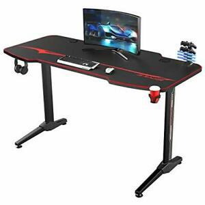 Gaming desk, 44 inch home office table, t shaped racing