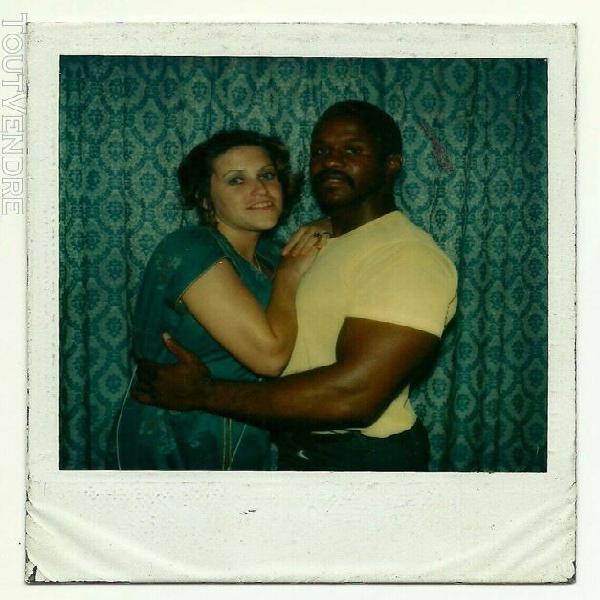 polaroid photo ancienne couple homme black musclé années