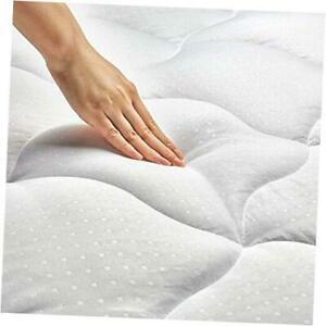 Queen quilted mattress pad cover cooling mattress topper