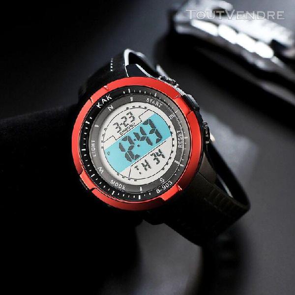 Montre électronique étanche multifonction 50m sports haut