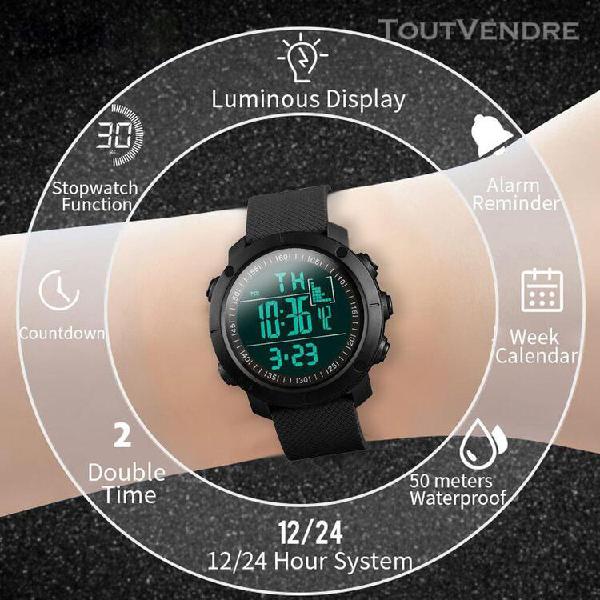 montres de sport compte À rebours montre numérique led