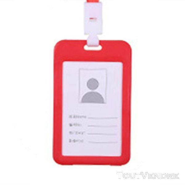 badge holder portable double face porte transparent id plast