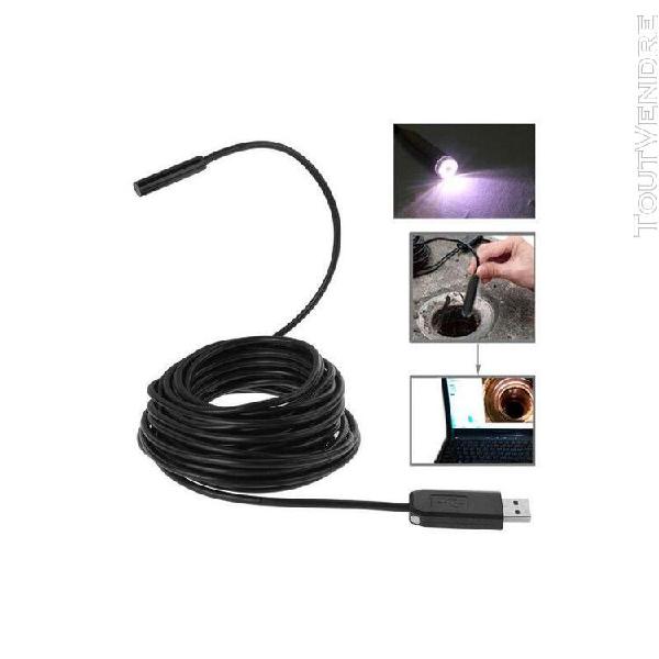 Caméra d&#39;inspection endoscope usb étanche avec 6 led,