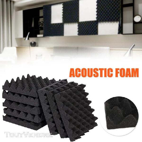 paquet de 12 panneaux acoustiques de coussin en mousse de ca