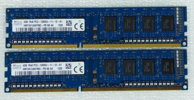 8gb 2x4gb 1rx8 pc3 - 12800u - sk hynix 1335 - desktop