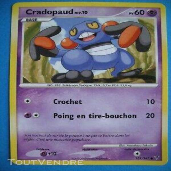 Carte pokémon - cradopaud - 101/147 - platine - vainqueurs