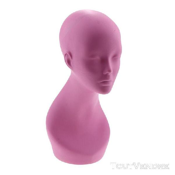 Mannequin femme tête chapeau perruques écharpe casque