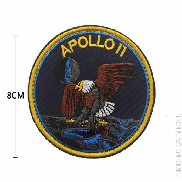 vintage original apollo 11 voyager emblèmes arrière espace