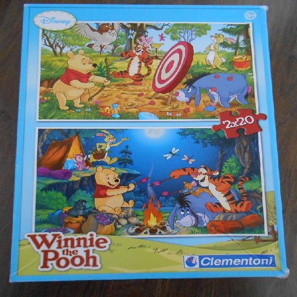 Lot de 2 puzzles winnie l&#39;ourson 20 pièces dès 3 ans