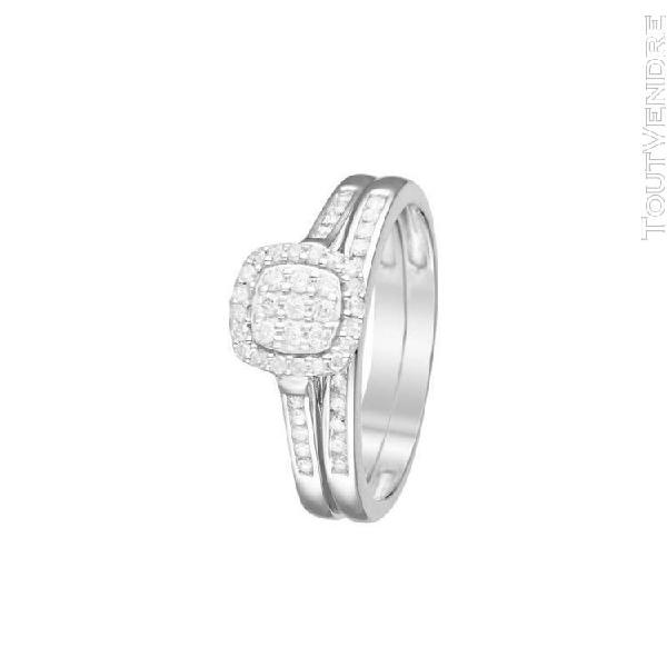 bague or blanc et diamant