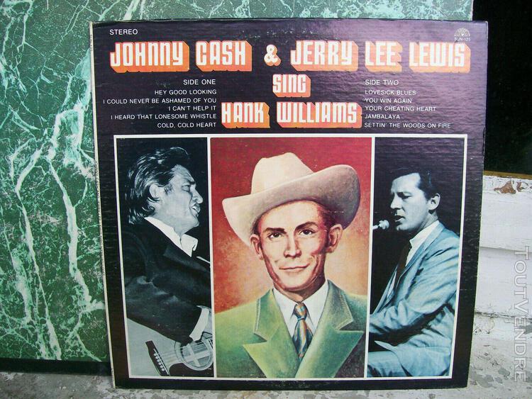 johnny cash & jerry lee lewis sing hank williams -vinyl lp -