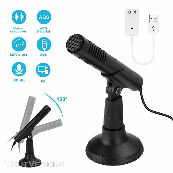 Usb microphone, ordinateur condensateur pc jeux micro avec s