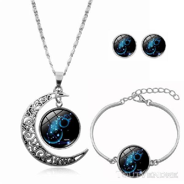 12 constellation moon collier boucle d&#39;oreille bracele gifts