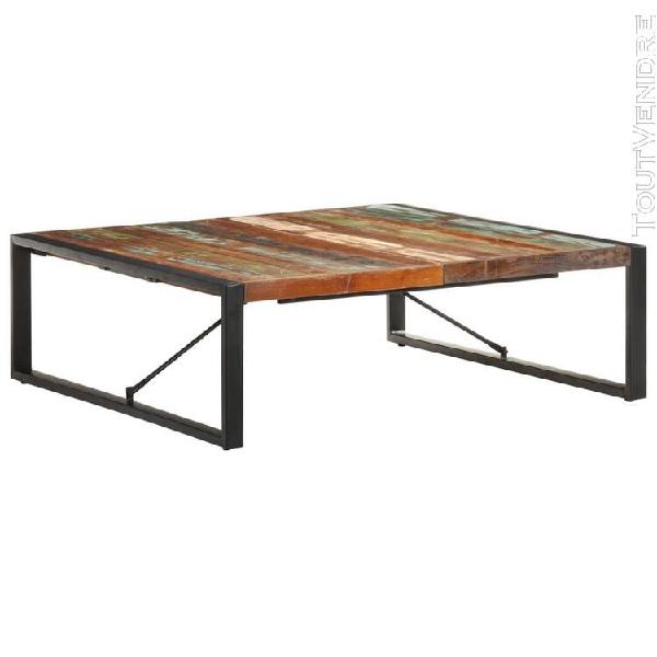 vidaxl table basse 120x120x40 cm bois de récupération