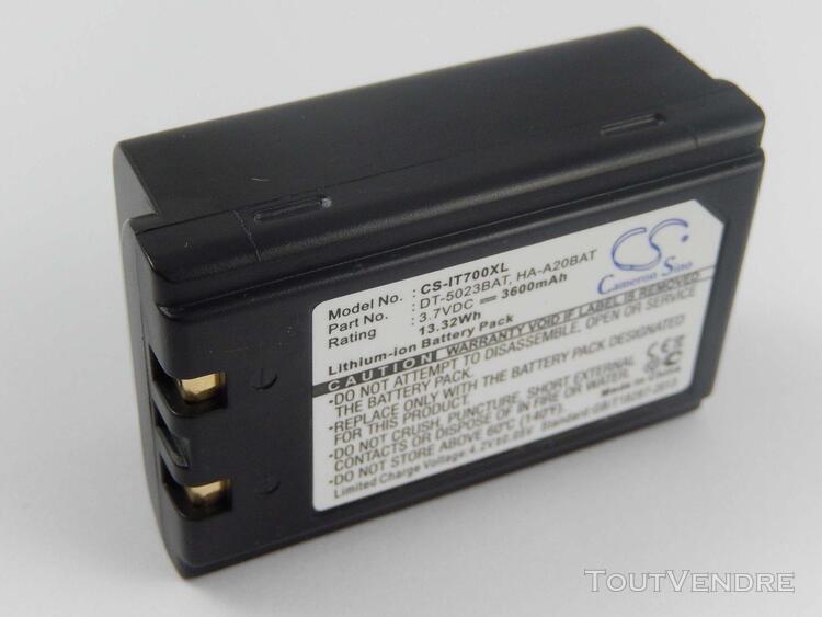 Vhbw batterie compatible avec unitech ht660, pa600, pa950, p