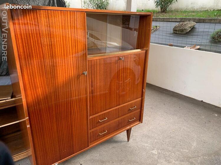 Meuble vintage secretaire penderie année 60