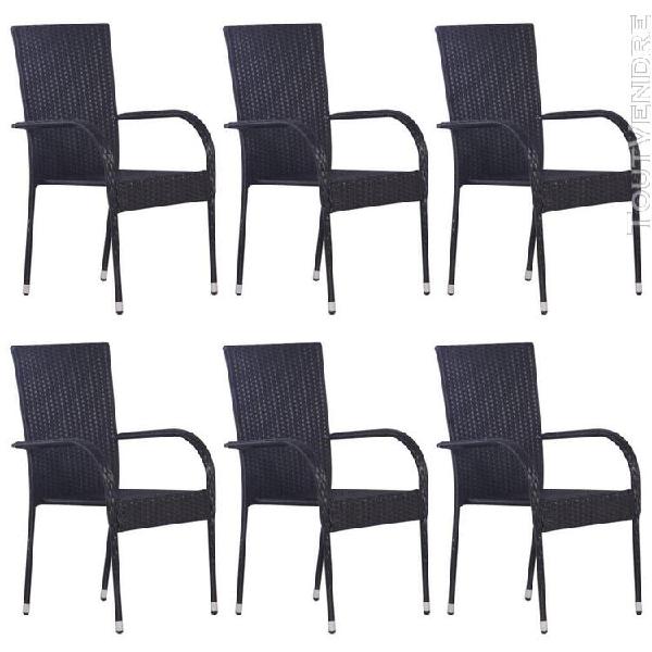 Kartokner chaises empilables d'extérieur 6 pcs résine Kartokner chaises empilables d'extérieur 6 pcs résine