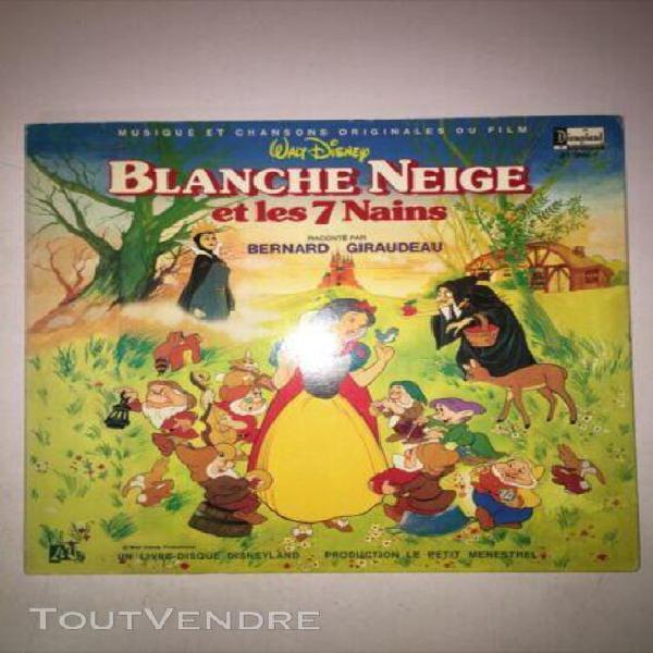 Blanche neige et les 7 nains lp orig fr disney livre disqu