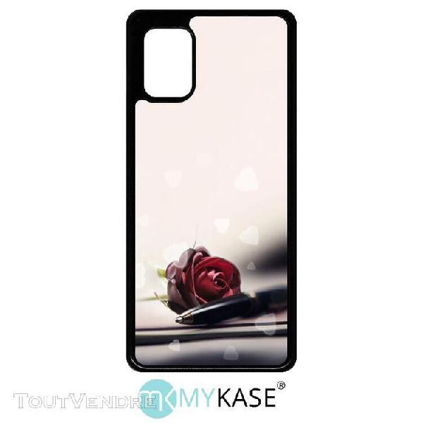 coque pour smartphone - stylo rose coeur - compatible avec s