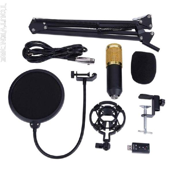 Kit de microphone à condensateur bm800 filtre anti- pour