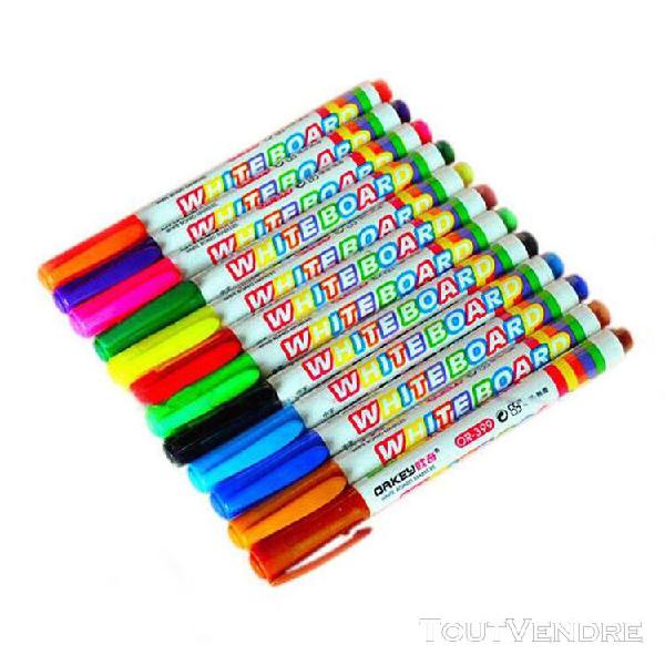 12 couleurs assorties couleur marqueur tableau blanc stylos