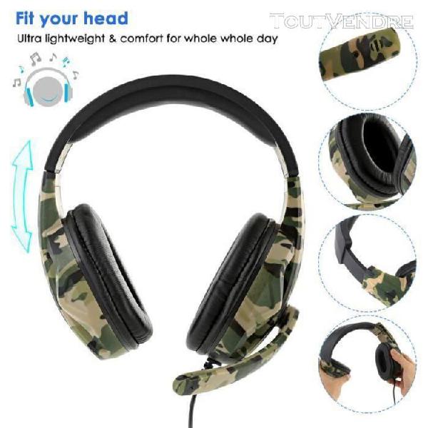 casque gaming ps4 camouflage, casque gamer filaire pc, compa