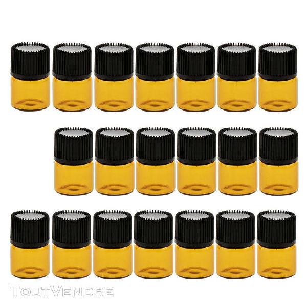 20pcs bouteille flacon vide en verre rechargeable et