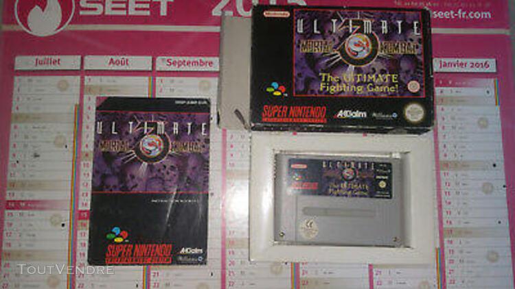 jeu ultimate mortal kombat 3 super nintendo boîte excellent