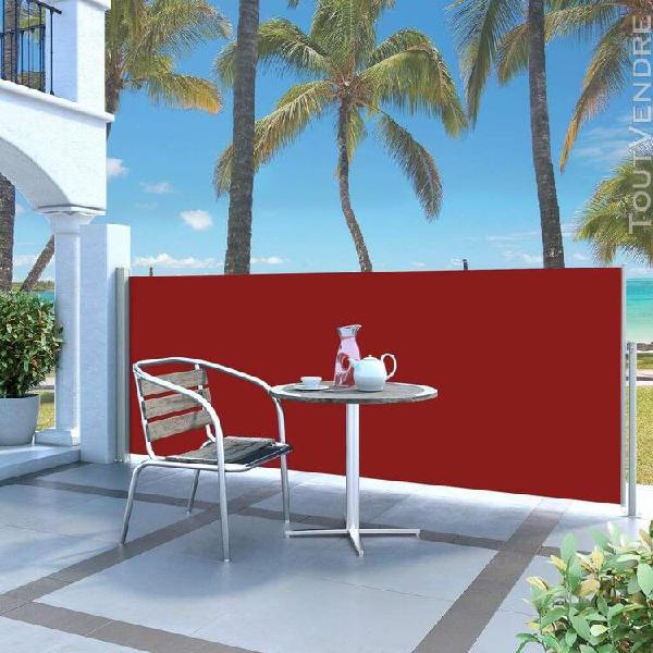 Vidaxl auvent latéral rétractable 120 x 300 cm rouge