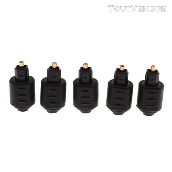 5pack optical 3.5mm female mini jack plug to adaptateur audi