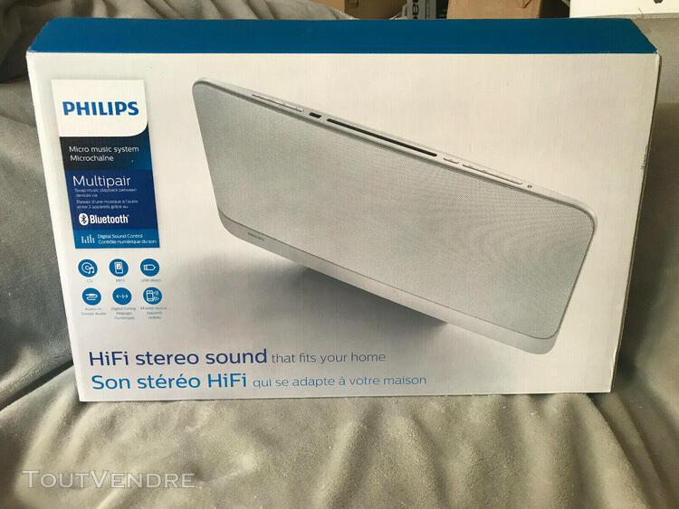 Micro chaîne philips btm2460w/12 - blanche &gt;&gt;&gt; lecteur cd