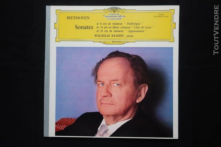 33t w. kempff vinyle lp 12&quot; beethoven - sonates piano deutsc