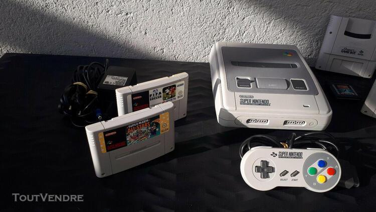 Lot console super nintendo en loose + jeux super mario all s