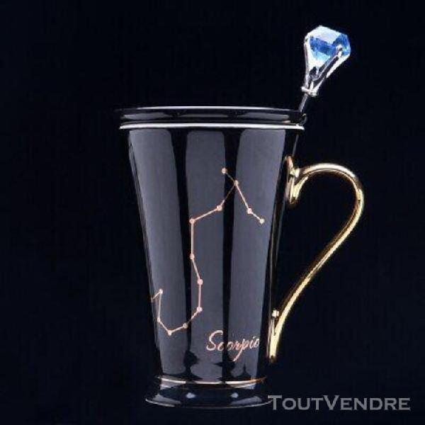 Tasse à café en porcelaine, 12 constellations, dessin à