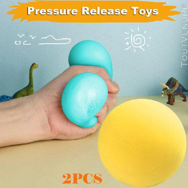 2pc soulagement du stress squeezing ball creative coloré