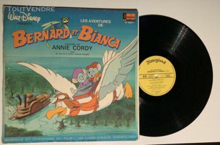 bernard et bianca 33t disney par annie cordy livre disque di