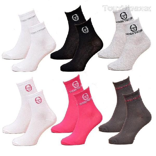 chaussettes femme sergio tacchini socquettes tiges 2 tiers s