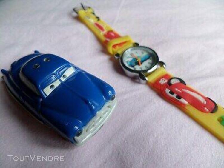 Lot montre cars voirure sally disney - pixar, bracelet jaune