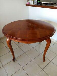 Table de style louis xv avec 2 rallonges