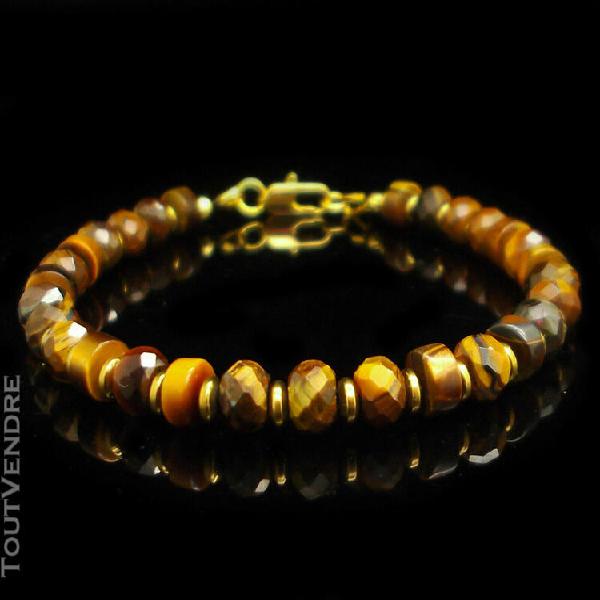 Bracelet oeil de tigre protection 4x6mm homme femme genuine