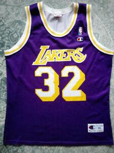 magic johnson 32 los angeles lakers nba basketball jersey