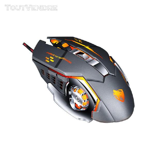 Souris de jeu filaire professionnelle 6 boutons 3200dpi led