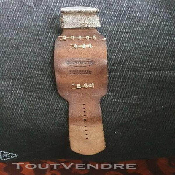 bracelet montre cuir vieilli pour montre fossil 22mm