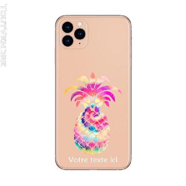 Coque iphone 12 mini ananas tie and dye 4 personnalisee