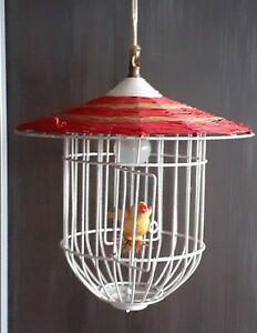 lampe suspension cage À oiseaux