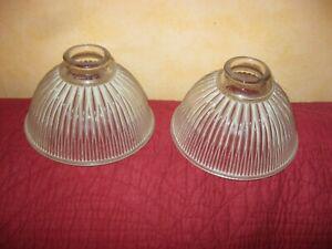 2 vasque coupelle de lustre suspension abat jour en verre